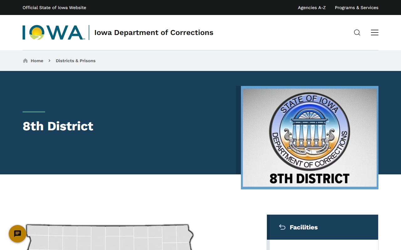 Ottumwa Residential Facility DOC district listing